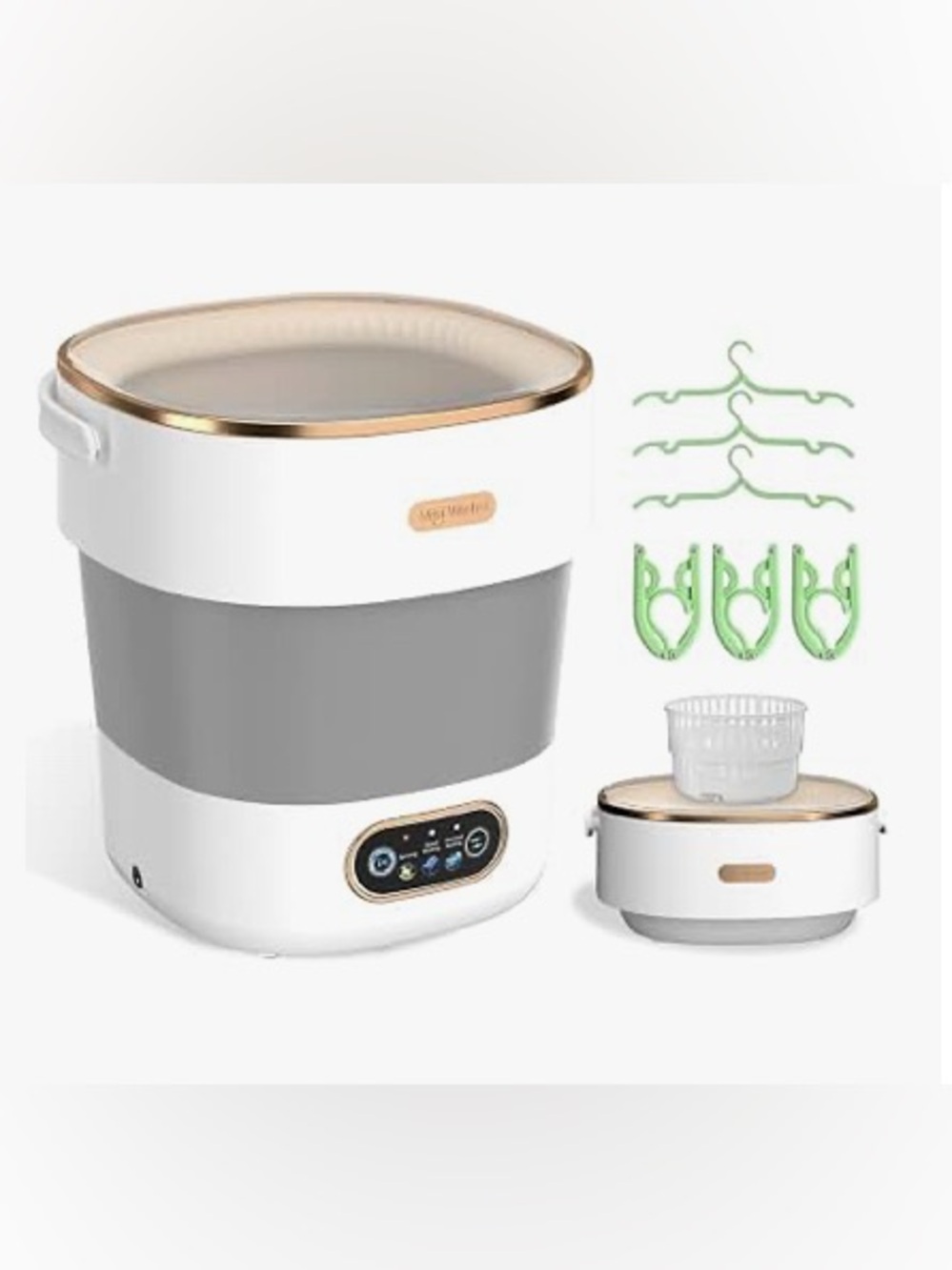 Portable Foldable Mini Washer with  Lid 13L